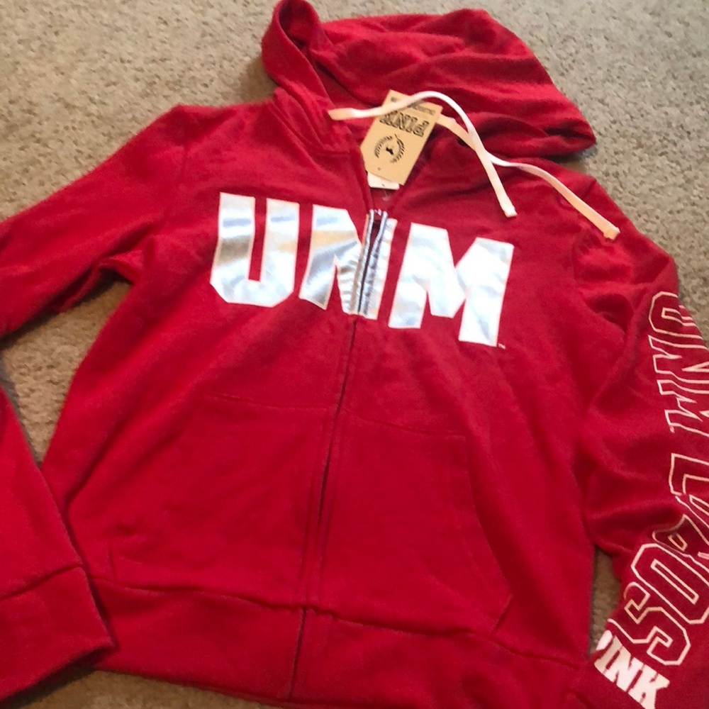 NWT Victoria’s Secret Pink UNM lobos hoodie sz XS